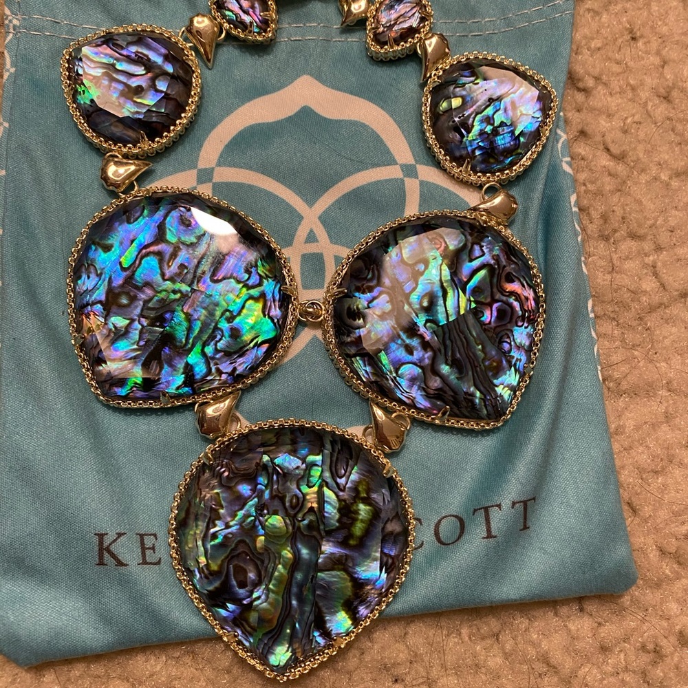 Kendra Scott Rebecca Necklace Abalone Shell